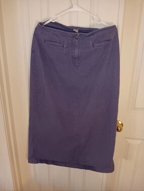Classic Purple Women's Denim Midi Skirt